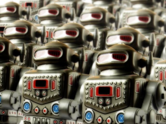 Cover image of The secret robot armies fighting to undermine democracy